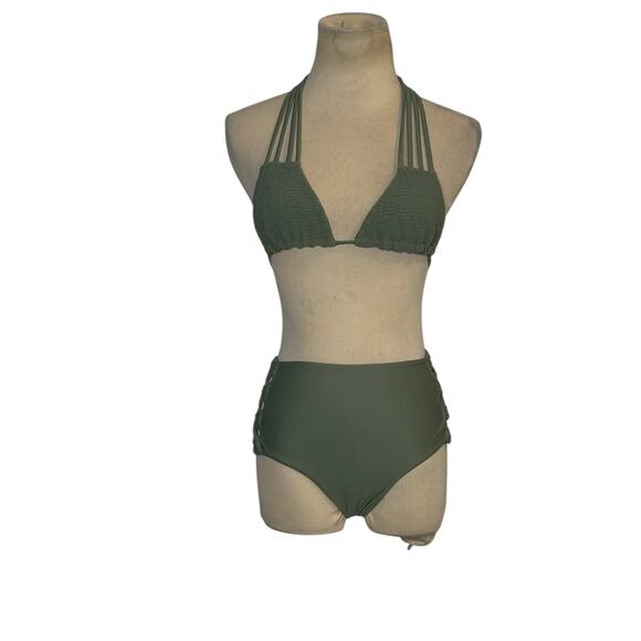 Tori Praver green bikini set top size Small bottom size X Small - Picture 12 of 14